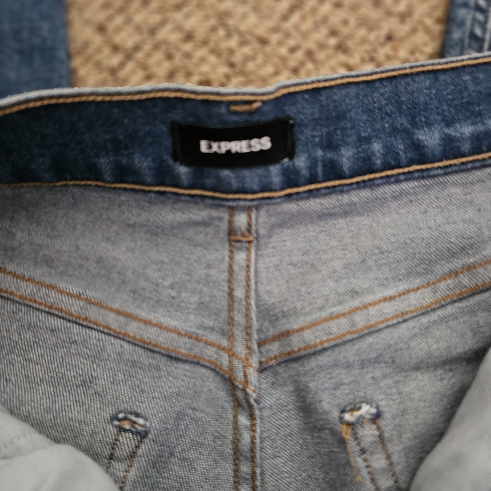 Express High Rise Blue Jeans - Picture 8 of 8